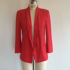 Open Front Coral Blazer